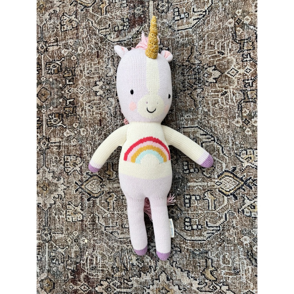 Adorable Unicorn Plush Toy with Rainbow